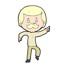 comic cartoon dancing dad