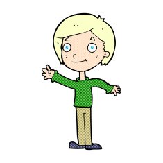 comic cartoon happy boy N15