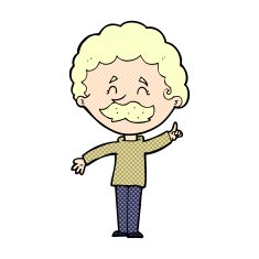 comic cartoon man with idea N10