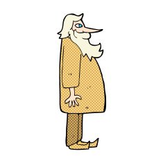comic cartoon bearded old man N3