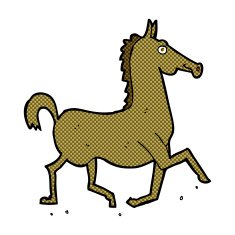 comic cartoon horse N4