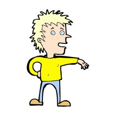 comic cartoon man making dismissive gesture N2