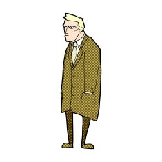 comic cartoon bad tempered man