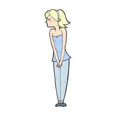 comic cartoon pretty woman N18