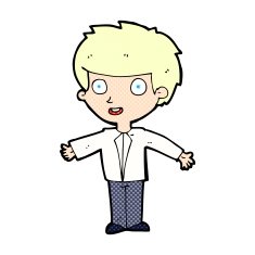 comic cartoon happy boy N17
