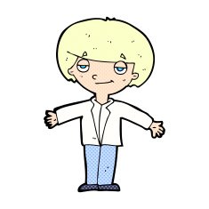 comic cartoon smug boy