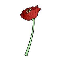 comic cartoon flower N24