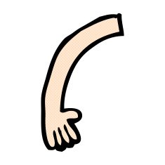comic cartoon arm N11