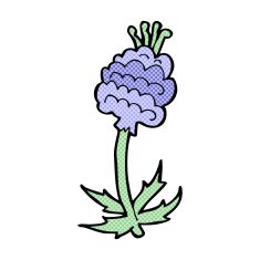 comic cartoon flower N25