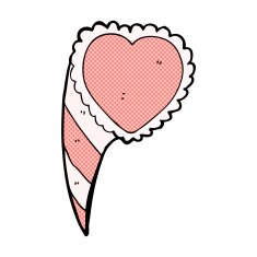 comic cartoon love heart symbol