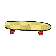 comic cartoon skateboard N4