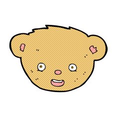 comic cartoon teddy bear face N3