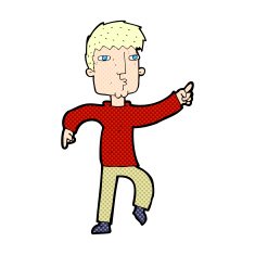 comic cartoon dancing man