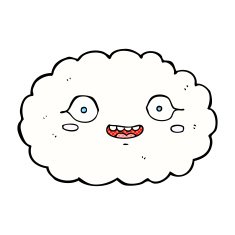 happy comic cartoon cloud N2