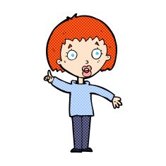 comic cartoon woman explaining her point N3