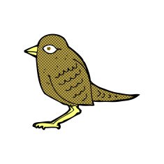 comic cartoon garden bird N3