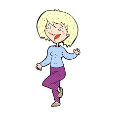 comic cartoon laughing woman