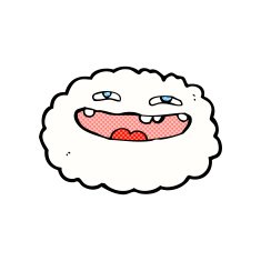 happy comic cartoon cloud N3