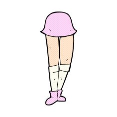comic cartoon female legs N2