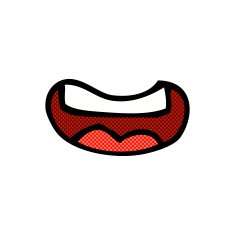 comic cartoon mouth N4