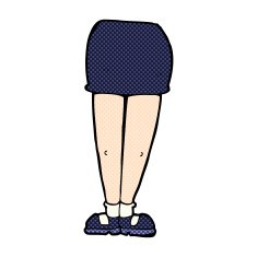 comic cartoon female legs N3