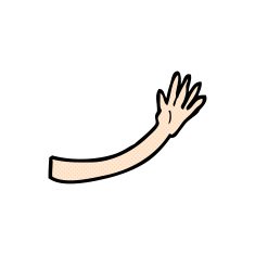 comic cartoon arm gesture N4