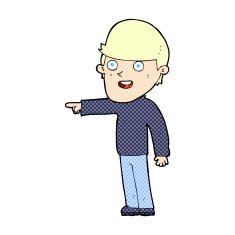 comic cartoon pointing man N8