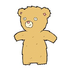 comic cartoon teddy bear N40