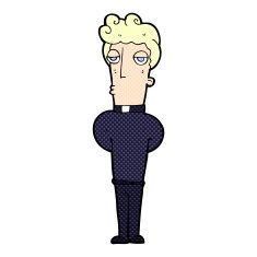 comic cartoon priest