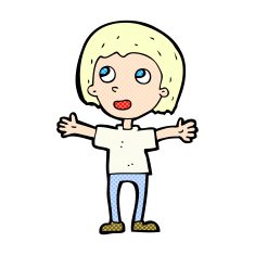 comic cartoon happy person N2