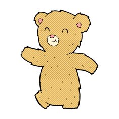 comic cartoon teddy bear N41