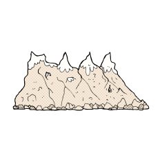 comic cartoon mountain range