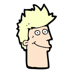 comic cartoon happy man N35
