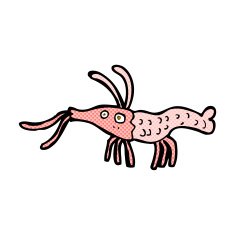 comic cartoon shrimp N4