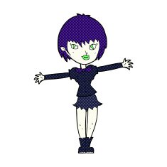 comic cartoon vampire girl N17