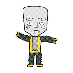 comic cartoon robot N14