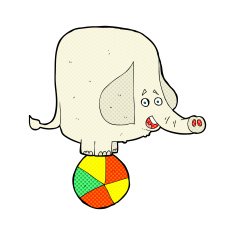 comic cartoon circus elephant