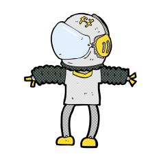 comic cartoon astronaut N10