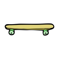comic cartoon skateboard N6