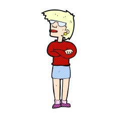 comic cartoon annoyed woman N18