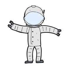 comic cartoon astronaut N11