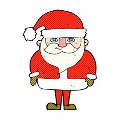 comic cartoon happy santa claus N2