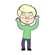 comic cartoon happy boy N18