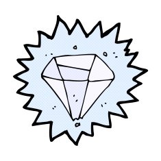 comic cartoon diamond