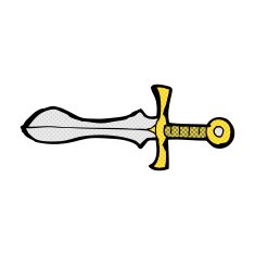 comic cartoon sword N6