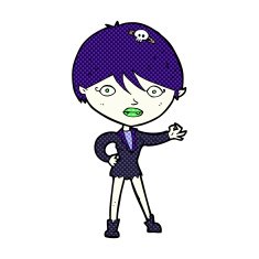 comic cartoon vampire girl N18