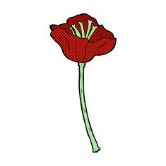 comic cartoon flower N26