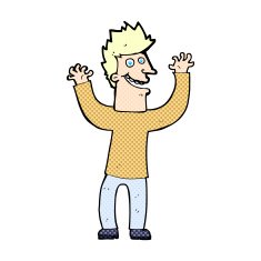 comic cartoon excited man N4