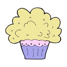 comic cartoon big cupcake N2