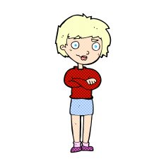 comic cartoon annoyed woman N19
